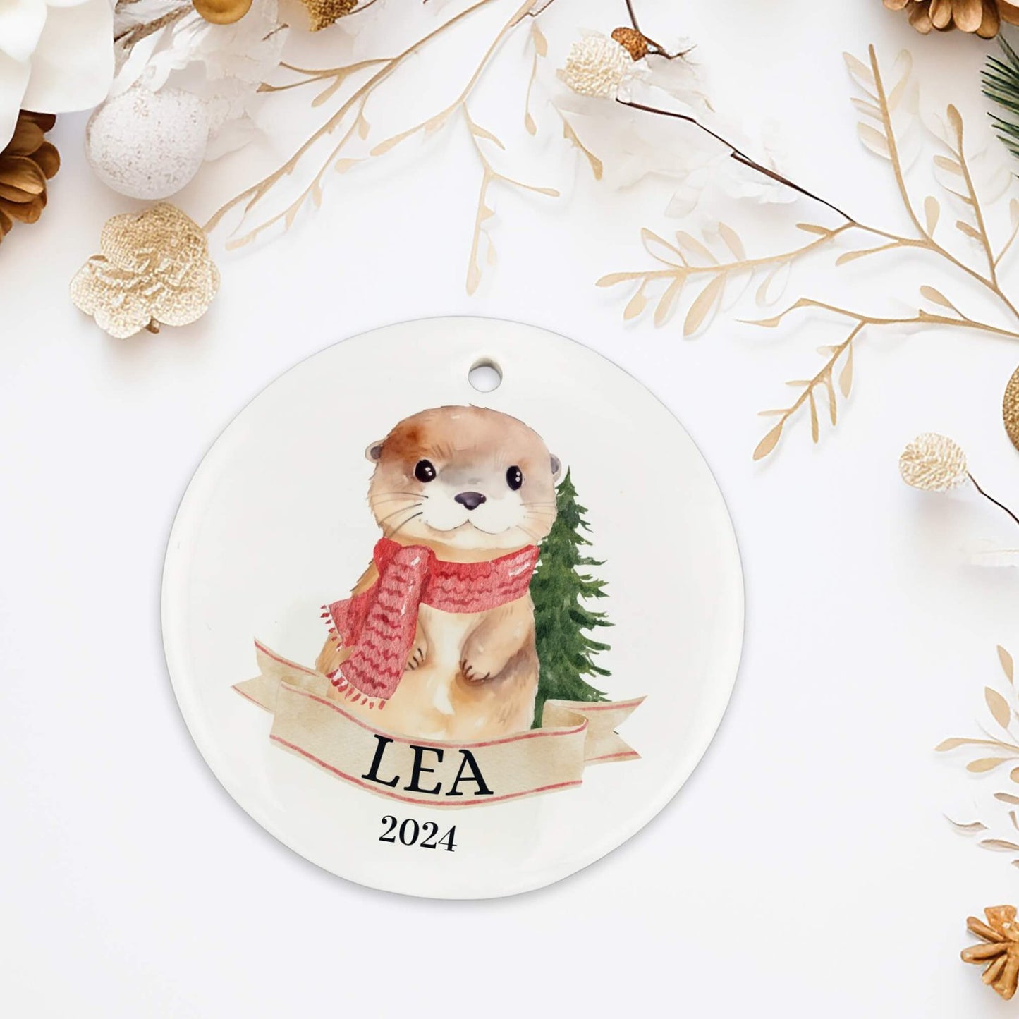 Personalized Otter Ornament image 1