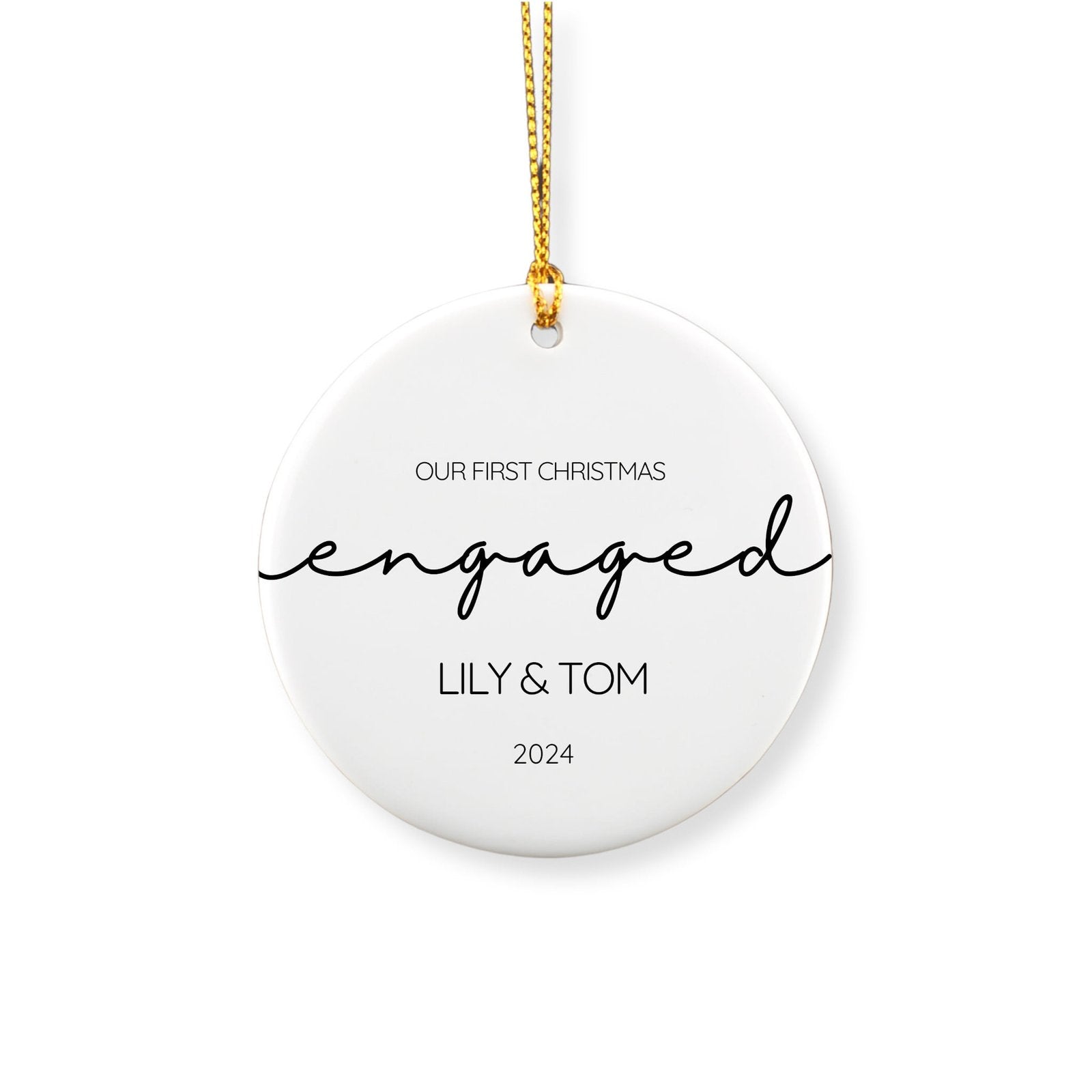 Engagement Ornament Personalized - Round image