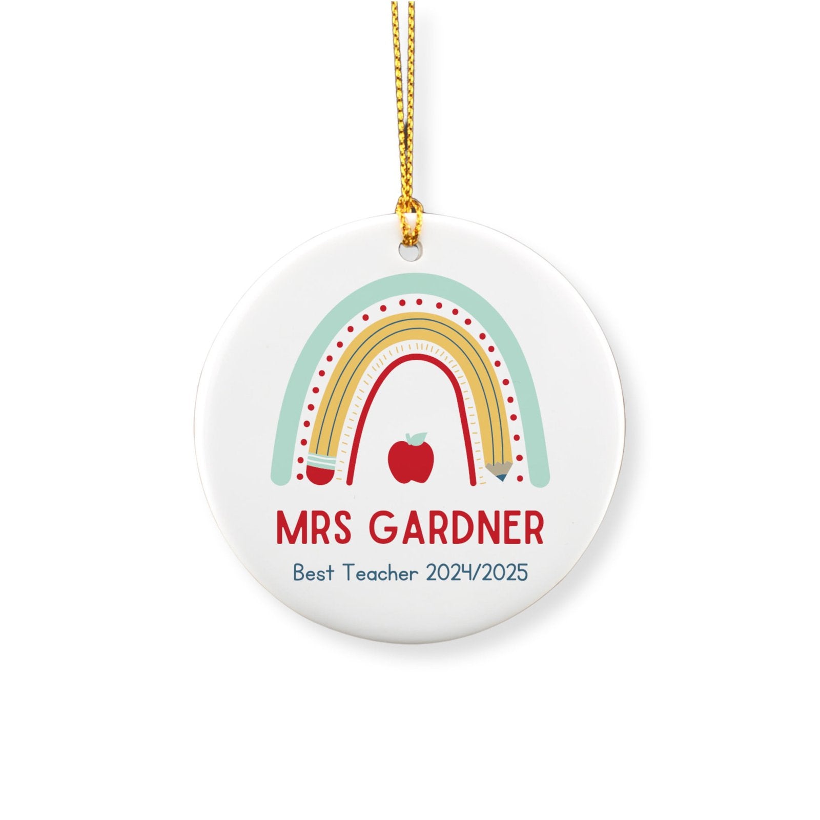 Personalized Teacher Pencil Ornament image 1