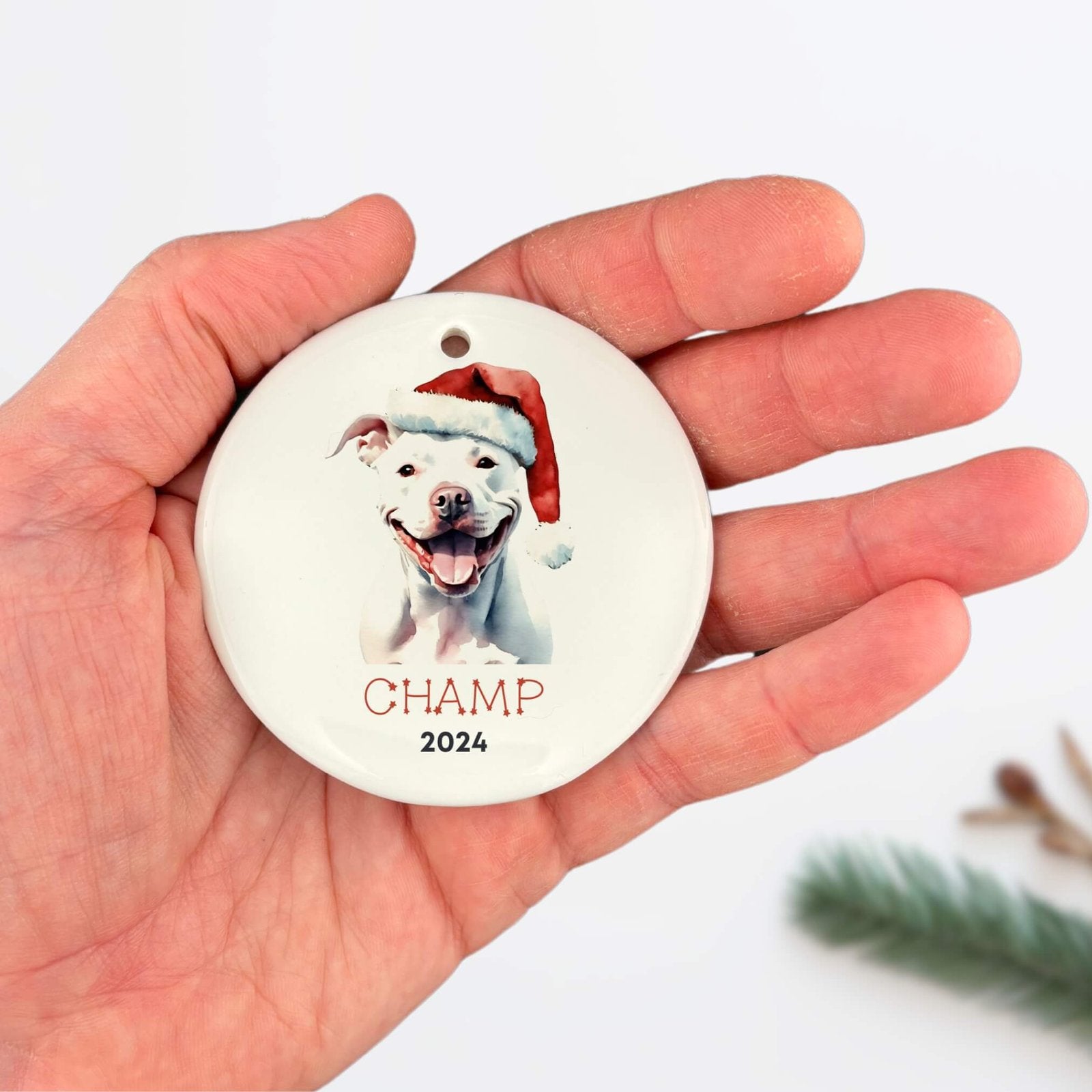 Personalized Pitbull Ornament image 5