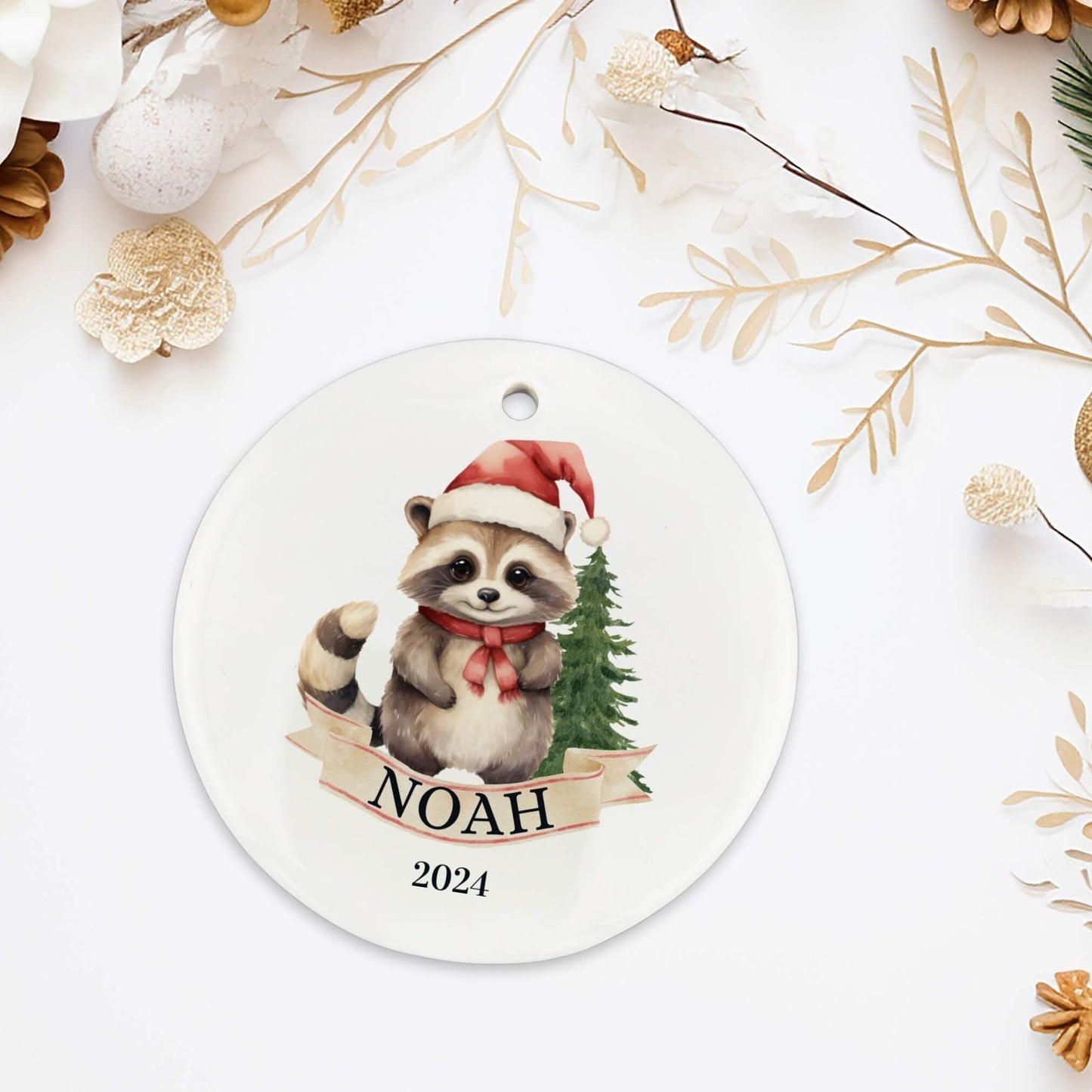 Personalized Raccoon Ornament image 1