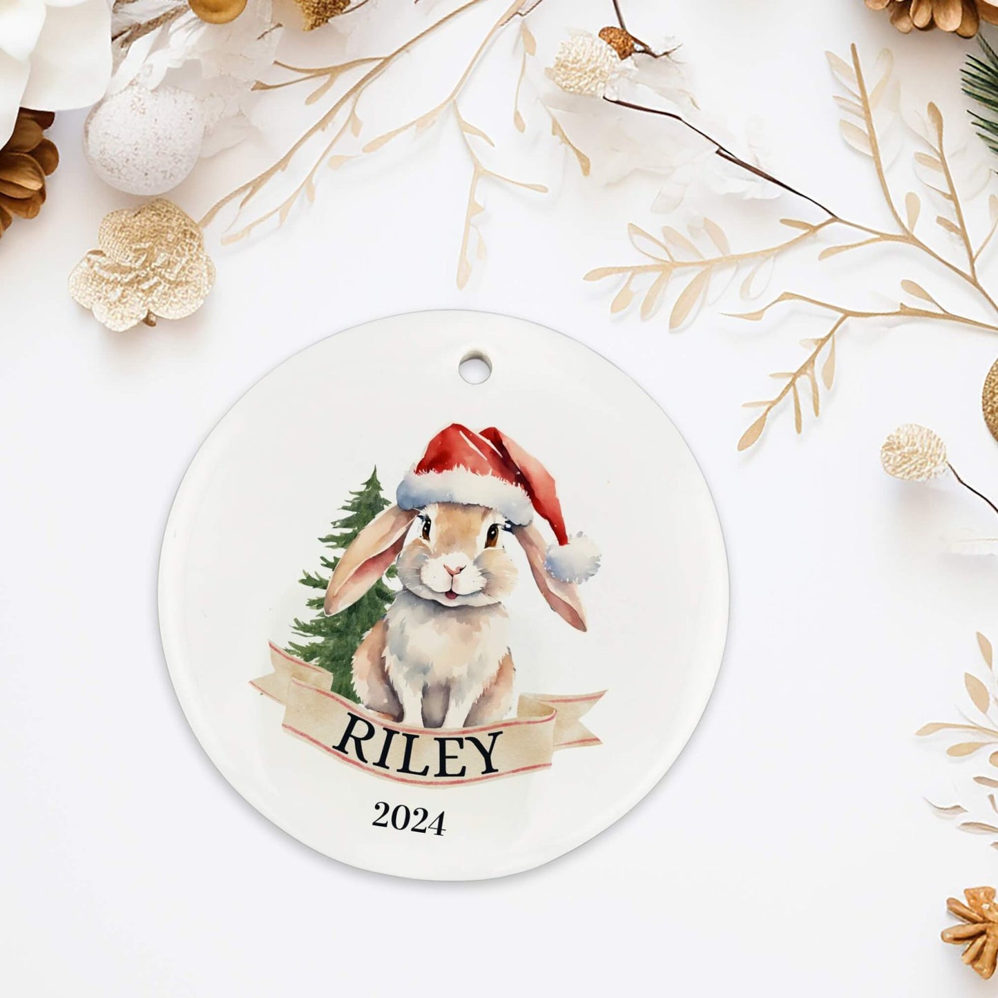 Personalized Bunny Ornament image 2