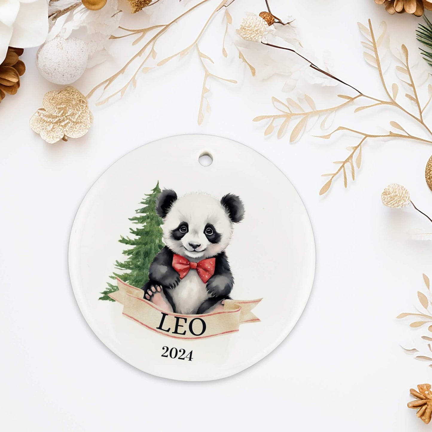 Personalized Panda Ornament image 2