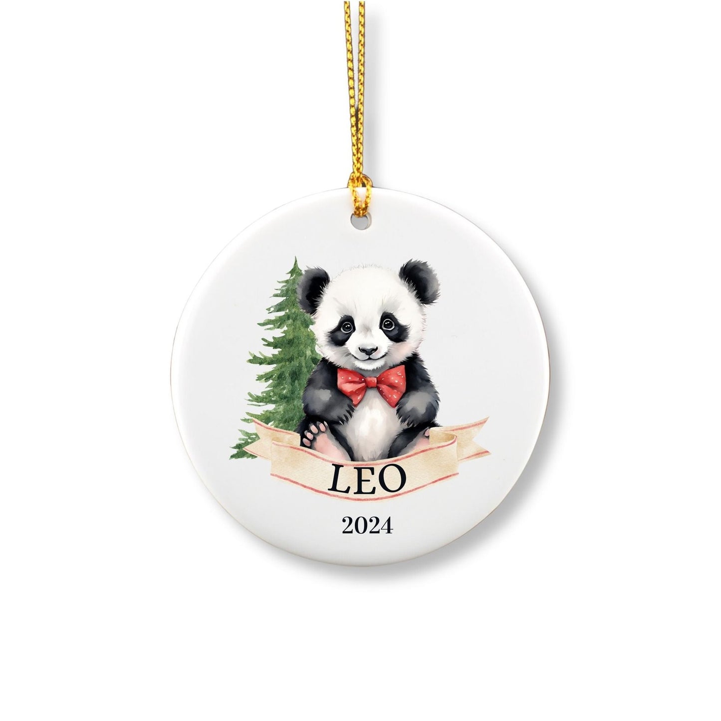 Personalized Panda Ornament image 1