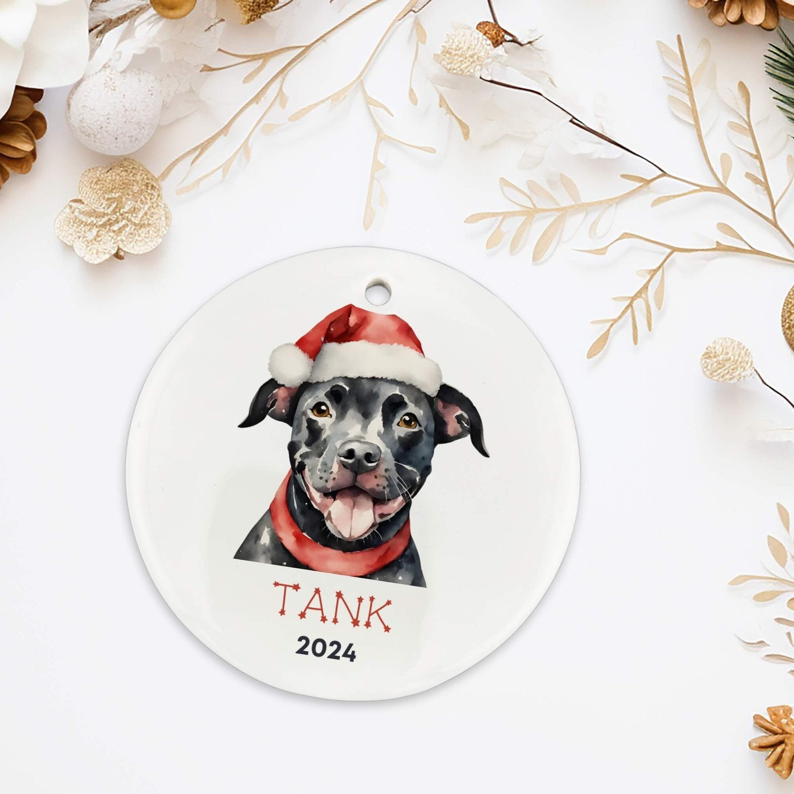 Personalized Pitbull Ornament image 8