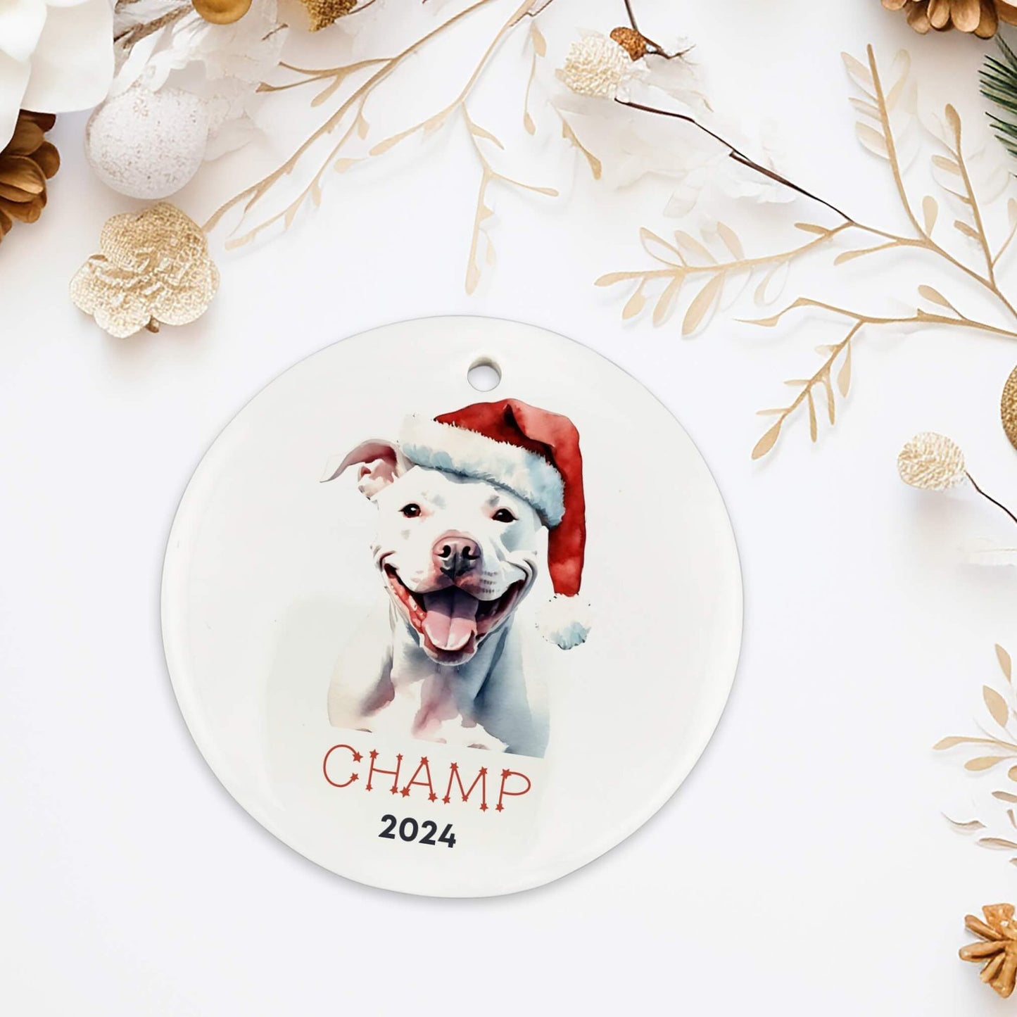 Personalized Pitbull Ornament image 7