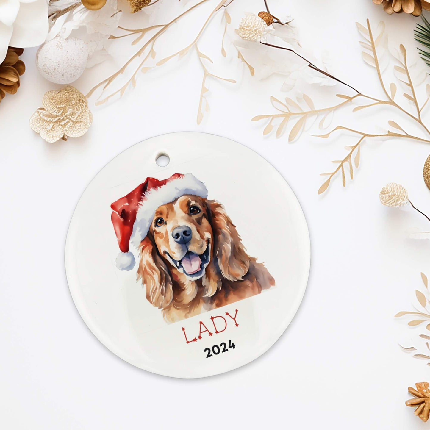 Personalized Cocker Spaniel Ornament