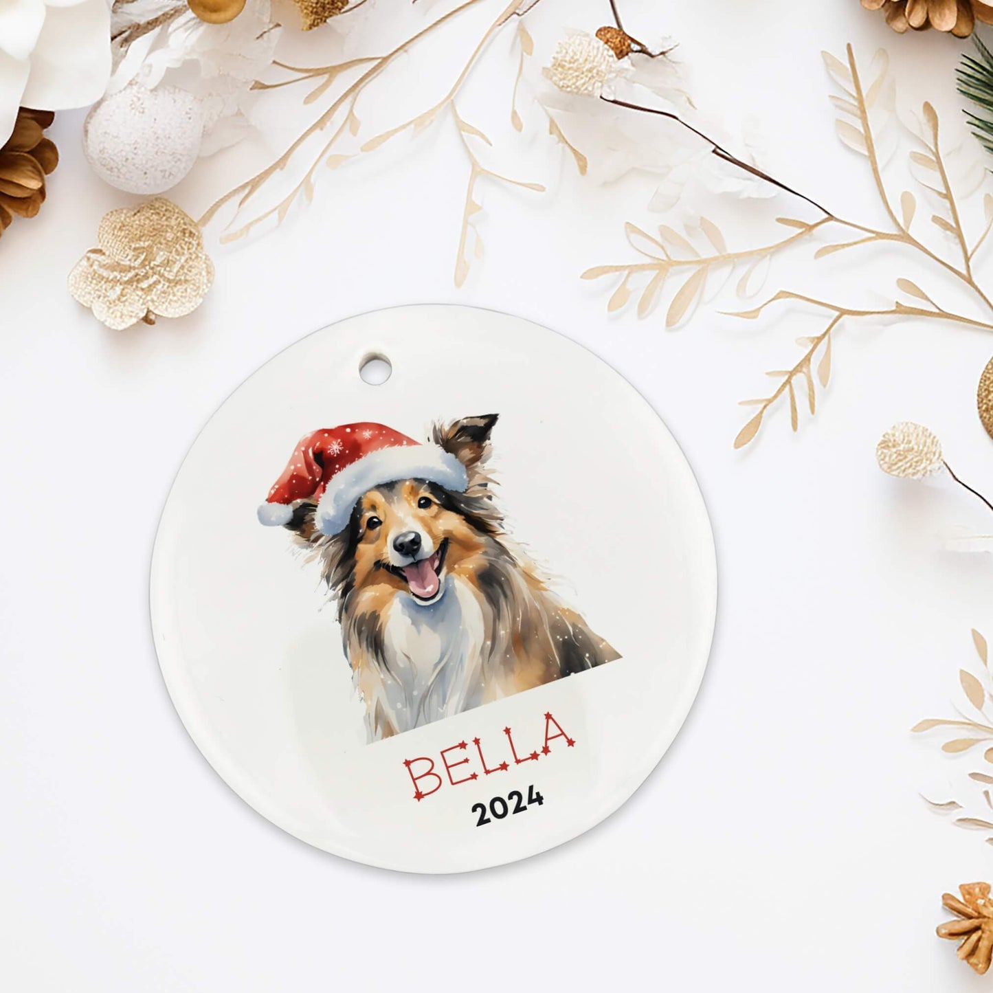 Personalized Shetland Sheepdog Ornament